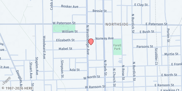 Map showing Dorothy Hobbs Food Pantry - Food Distribution Center at 1010 N Westnedge Ave, Kalamazoo, MI