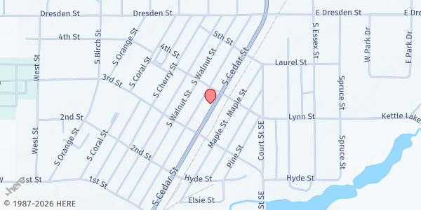 Map showing K.A.I.R at 324 S Cedar St, Kalkaska, MI