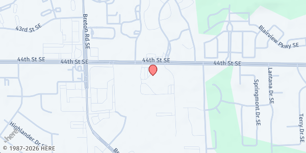 Map showing Crestwood Middle School at 2674 44th St SE, Kentwood, MI