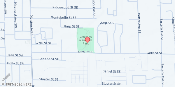Map showing Kentwood Little Free Pantry at 355 48th St SE, Kentwood, MI