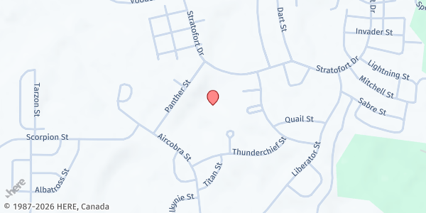 Map showing Building 604 Ave. C and Third - KI Sawyer at Corner of Ave C and Third Street, KI Sawyer, MI