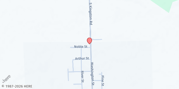 Map showing Kingston Weselyan Church at 3248 Washington Street, Kingston, MI