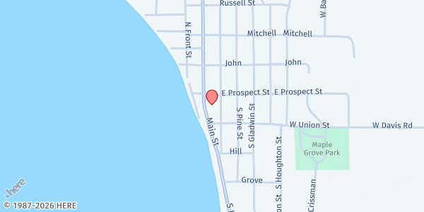 Map showing Ardis Missaukee District Library at 210 S Canal St, Lake City, MI