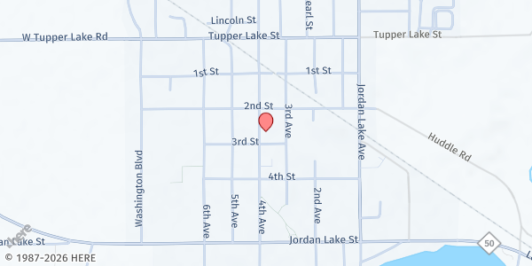 Map showing Central UMC at 912 Fourth Avenue, Lake Odessa, MI