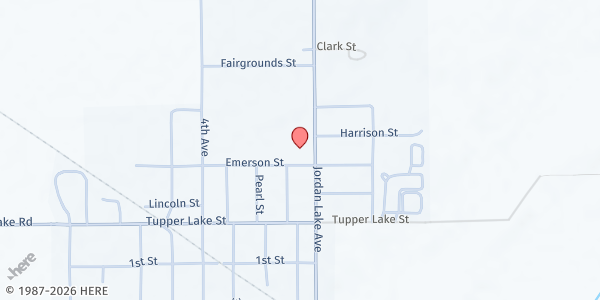 Map showing Ionia County Commission on Aging- Lake Odessa at 1175 Emerson Street, Lake Odessa, MI