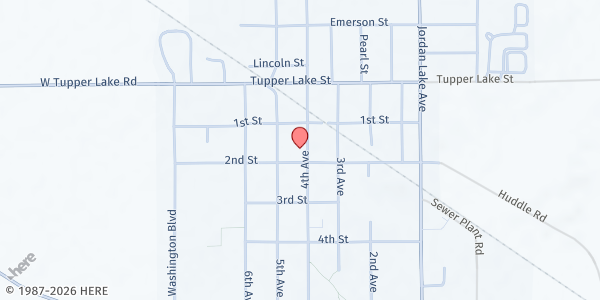 Map showing Lake Odessa Community Library at 1007 4th Avenue, Lake Odessa, MI