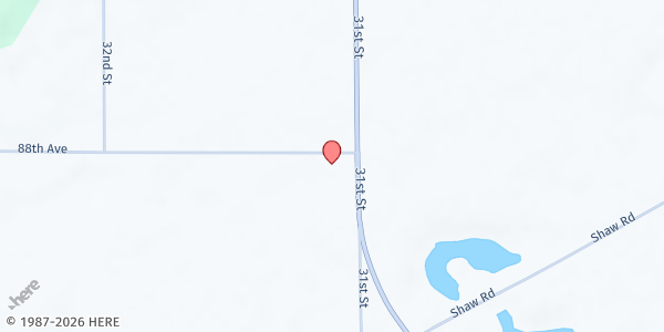 Map showing Porter Township Hall at 88040 M-40 Hwy., Lawton, MI