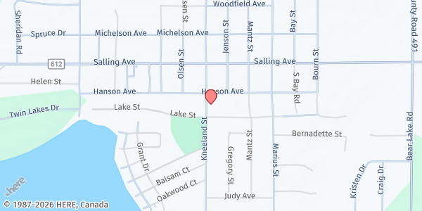 Map showing Lewiston Community Sharing at 2887 Kneeland St, Lewiston, MI