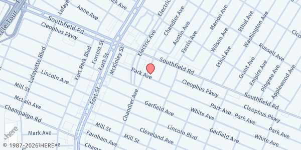 Map showing Chandler Center at 2069 Chandler Avenue, Lincoln Park, MI