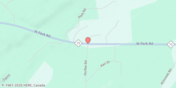 Map showing Emma Lowrey Congregational Church at 3474 W. Park Rd., Luzerne, MI