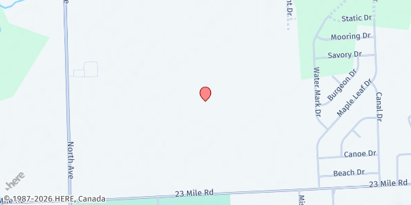 Map showing St. Francis - St. Maximilian at 23965 23 Mile Road, Macomb, MI
