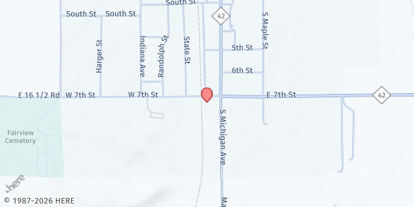 Map showing Living Word - Manton at 800 S Michigan Avenue, Manton, MI