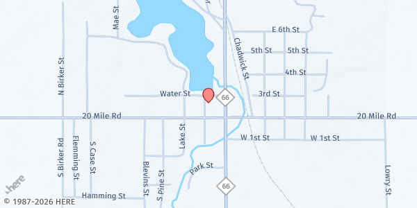 Map showing Marion Food Pantry at , Marion, MI