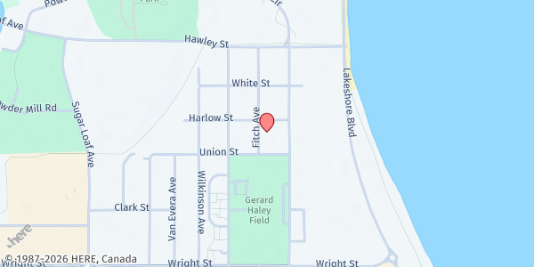Map showing St. Vincent DePaul- Marquette at 2119 Presque Isle Avenue, Marquette, MI
