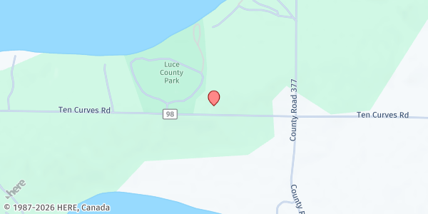 Map showing Hope Within Pantry (Lakefield Baptist Church) at 24230 County Road 98, McMillan, MI