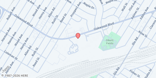 Map showing Heart to Heart Ministries - Melvindale Mobile Pantry Distribution at 3401 Oakwood Blvd, Melvindale, MI