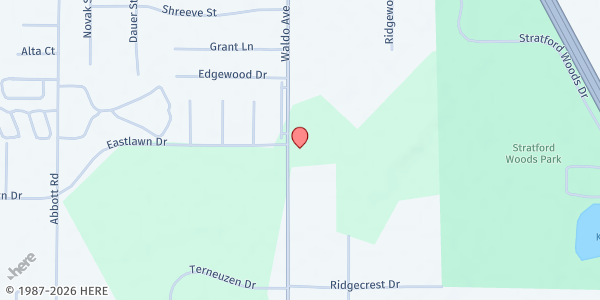 Map showing Council of DV/SA- Shelterhouse at 2500 Waldo Ave, Midland, MI