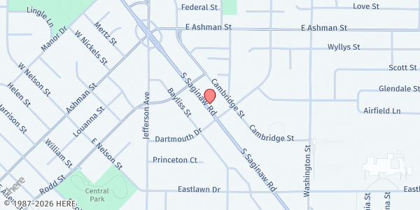 Map showing Midland County Food Assistance Network at 503 S. Saginaw Rd, Midland, MI