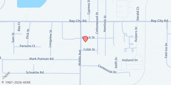 Map showing Salvation Army Midland at 330 Waldo Ave, Midland, MI