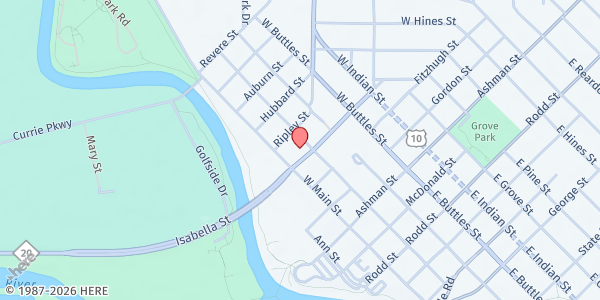 Map showing United Way of Midland County - Mobile Distribution at 115 Jerome St, Midland, MI