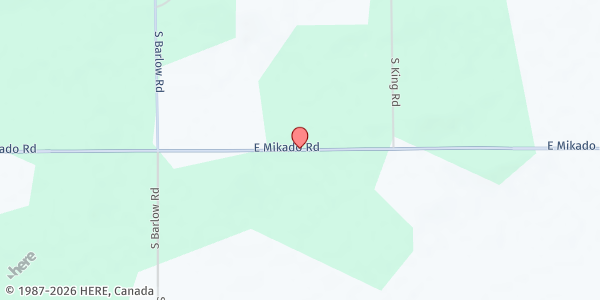 Map showing Community of Christ - Mikado at 3155 E Mikado Rd, Mikado, MI