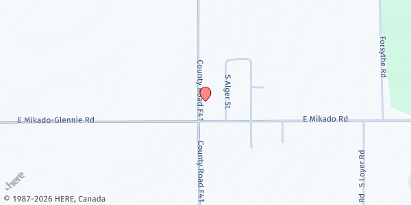 Map showing SVDP Mikado at 2227 S F-41, Mikado, MI