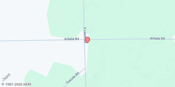 Map showing God Works Blessing Center at 10011 S. Lewis Road, Millington, MI