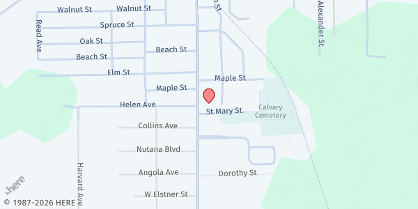 Map showing SVDP Mt. Morris at 11110 N. Saginaw St., Mt. Morris, MI