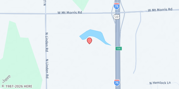 Map showing Trinity Assembly at 4363 W. Mt. Morris Rd., Mt. Morris, MI
