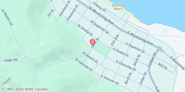 Map showing TV6 Canathon - Munising at 312 Lynn St, Munising, MI