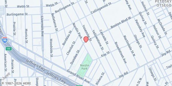 Map showing Community Assistance Program - Nardin Park at 5027 West Boston Boulevard, Nardin Park, MI