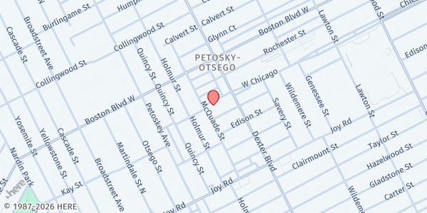 Map showing Salvation Army-Temple Corps at 3729 West Chicago, Nardin Park, MI