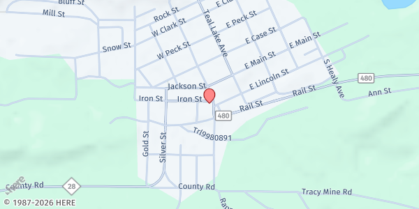 Map showing St. Vincent DePaul (Negaunee) at 207 Iron St, Negaunee, MI