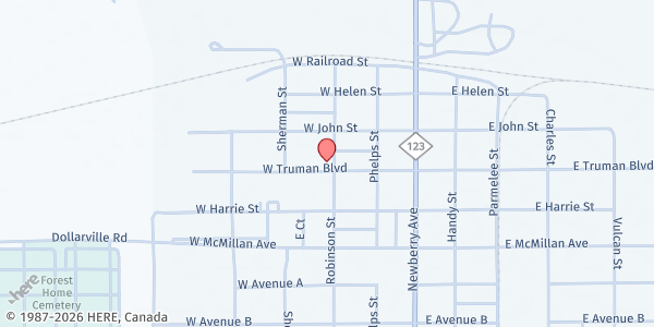 Map showing All Saints Episcopal Church at 314 W Truman Blvd, Newberry, MI