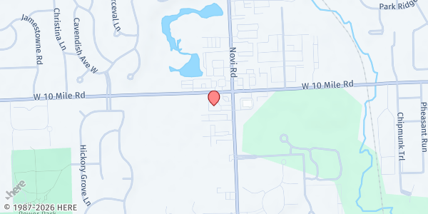 Map showing MP – Tawheed Center of Novi at 24101 Novi Road, Novi, MI