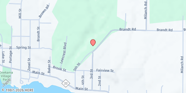 Map showing St. Joseph Comm. Food Pantry -Onekama at 8380 Fifth Street, Onekama, MI