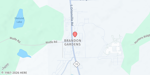 Map showing Ortonville Community Emergency Fund - at St. Anne at 825 South Ortonville Road, Ortonville, MI