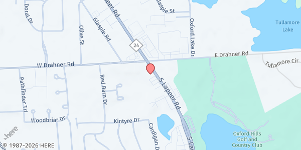 Map showing Oxford / Orion FISH at 1060 South Lapeer Road, Oxford, MI