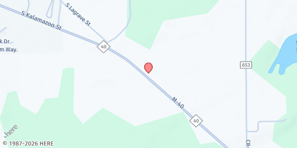 Map showing Paw Paw Seventh Day Adventist Church at 60409 S M-40, Paw Paw, MI