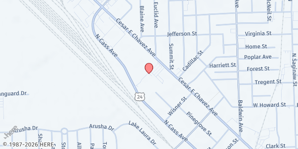 Map showing Centerstage at 441 Cesar E Chavez Avenue, Pontiac, MI