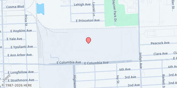 Map showing Moriah High Place at 313 E. Walton, Pontiac, MI