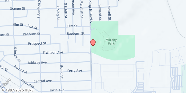 Map showing Salvation Army Pontiac - Food Pantry at 469 Martin Luther King Blvd S., Pontiac, MI