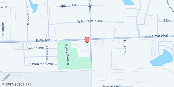 Map showing Silver Lake Church of the Nazarene - Forgotten Harvest Mobile Pantry Stop at 520 Walton Boulevard, Pontiac, MI