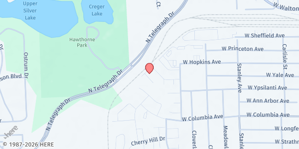 Map showing Yapo Computer Learning Center, Inc. at 26 Leanee Lane, Pontiac, MI