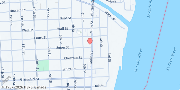 Map showing Literacy and Beyond at 3110 Goulden Street, Port Huron, MI
