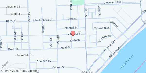 Map showing Massive Impact at 2524 Vanness Street, Port Huron, MI