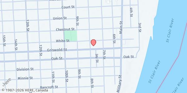 Map showing Port of Hopes at 731 Griswold Street, Port Huron, MI