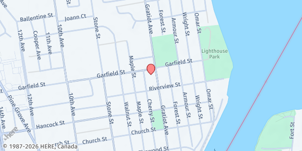 Map showing Sanborn Gratiot Memorial Home at 2732 Cherry St., Port Huron, MI