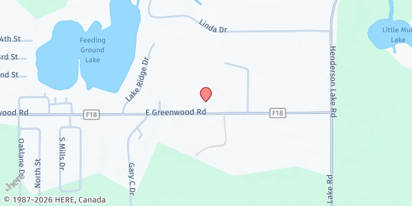 Map showing St. Francis Center at 2811 Greenwood Rd, Prescott, MI