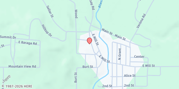 Map showing Cornerstone Christian Church at N. 10344 Mill St., Ramsay, MI